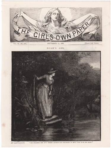 Original antique engraving from The Girl's Own Paper 1888-1890